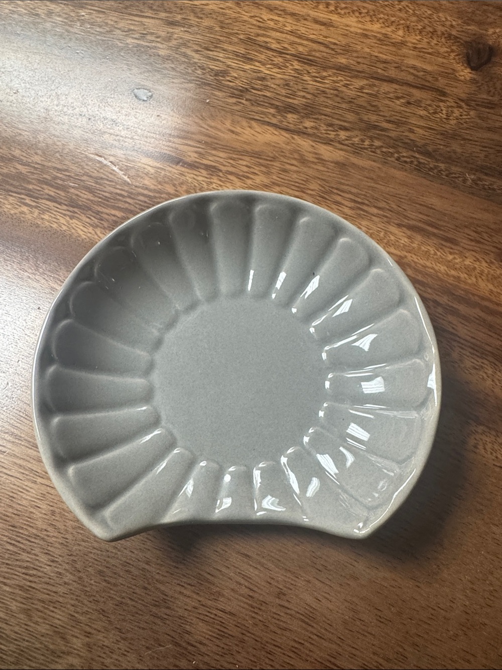 Threshold Gray Scalloped Ceramic Spoon Rest